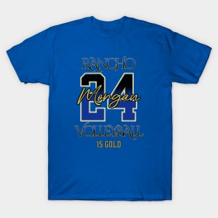 Morgan #24 Rancho VB (15 Gold) - Blue T-Shirt